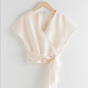 Linen Wrap Top